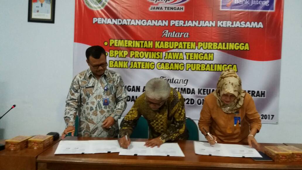 Kembangkan SP2D Online, Pemkab Purbalingga Gandeng BPKP dan Bank Jateng