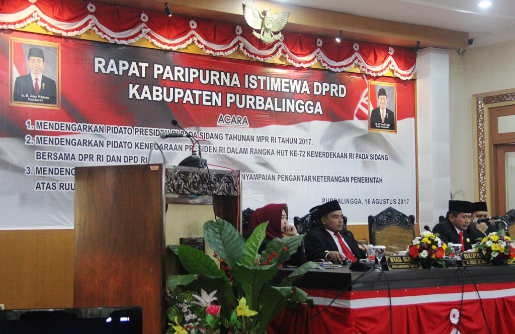 DPRD Purbalingga Gelar Rapat Paripurna Istimewa Dengarkan Pidato Presiden