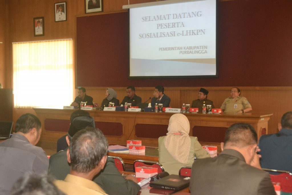 KPK Sosialisasikan E-LHKPN, Bupati Mantapkan Komitmen Purbalingga Bersih dari Korupsi