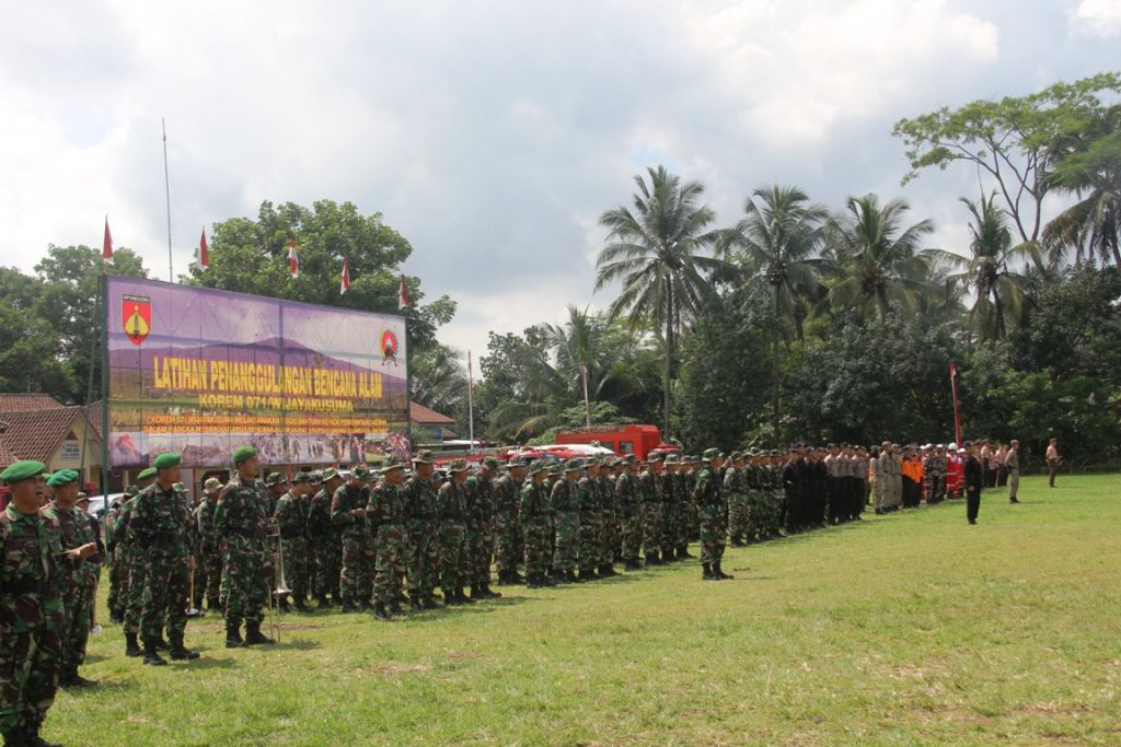 Bupati Apresiasi Latihan Penanggulangan Bencana Korem 071/Wijayakusuma