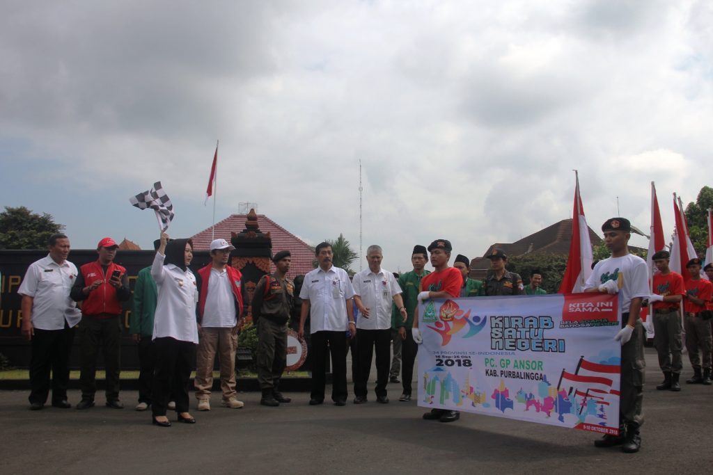 Plt. Bupati Berangkatkan Panji-panji Dan Pataka KSN PC GP Ansor Purbalingga