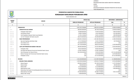Ringkasan Rancangan Perubahan APBD 2019