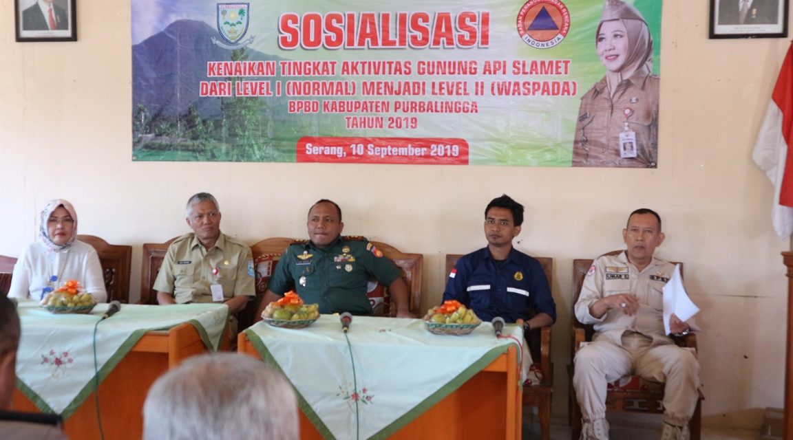 Pemkab Purbalingga Sosialisasikan Kenaikan Tingkat Aktivitas Gunung Slamet