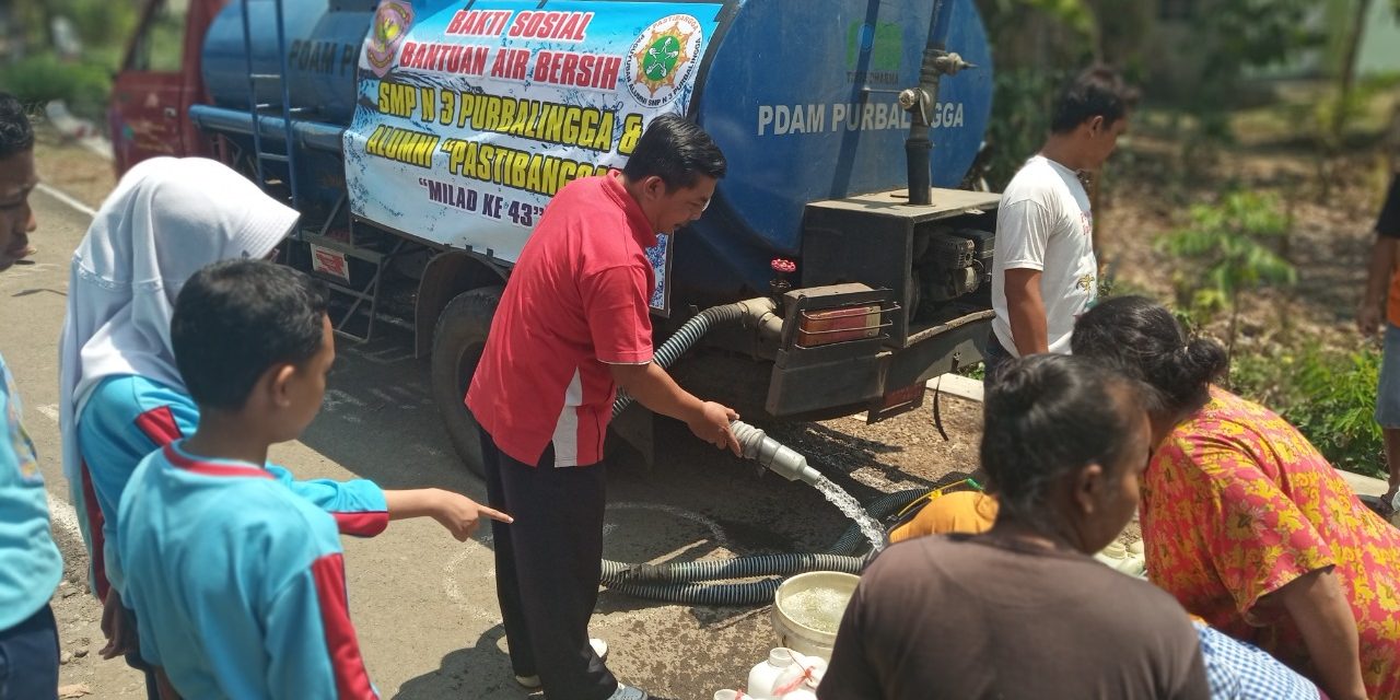 Sisihkan Uang Jajan, Siswa SMP 3 Purbalingga Bantu Korban Kekeringan