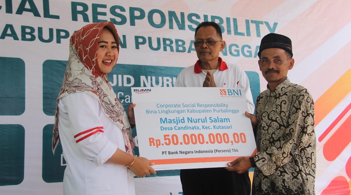 Masjid Nurussalam Desa Candinata Dapat Kucuran CSR BNI Rp 50.000.000