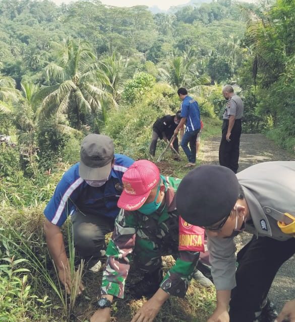 Karang Taruna Sari Kerja Bhakti Hijaukan Daerah Rawan Longsor