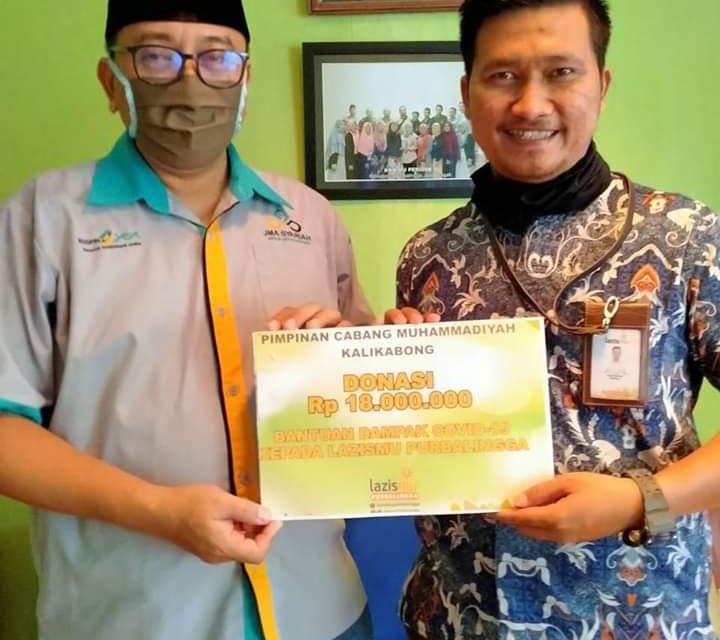 PCM Kalikabong Donasi Rp 18 Juta Ke lazismu