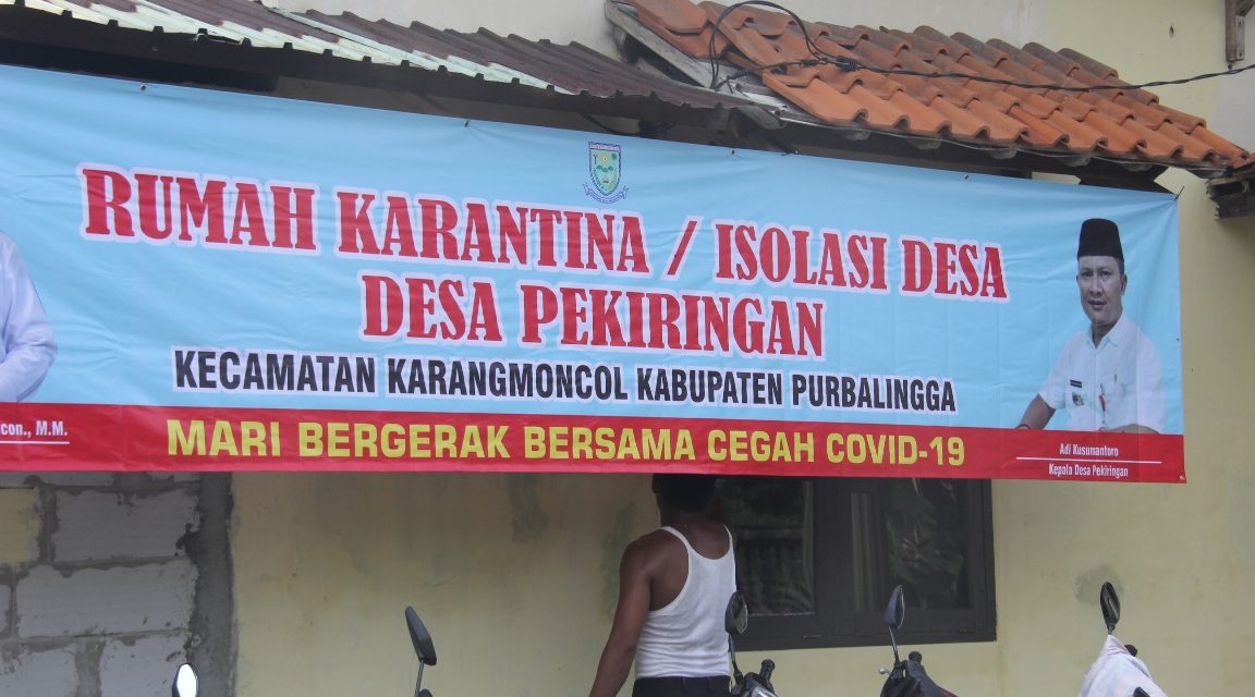 Desa Pekiringan Karangmoncol Buat Rumah Karantina/Isolasi