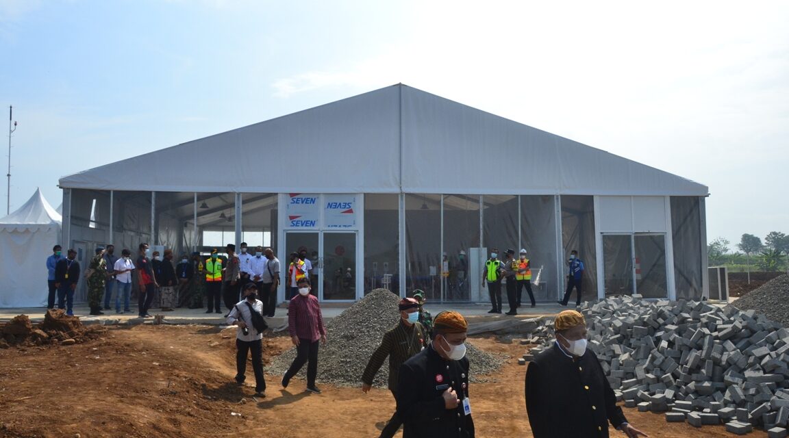 Tenda Roder Untuk Terminal Sementara Bandara JB Soedirman Selesai Terpasang