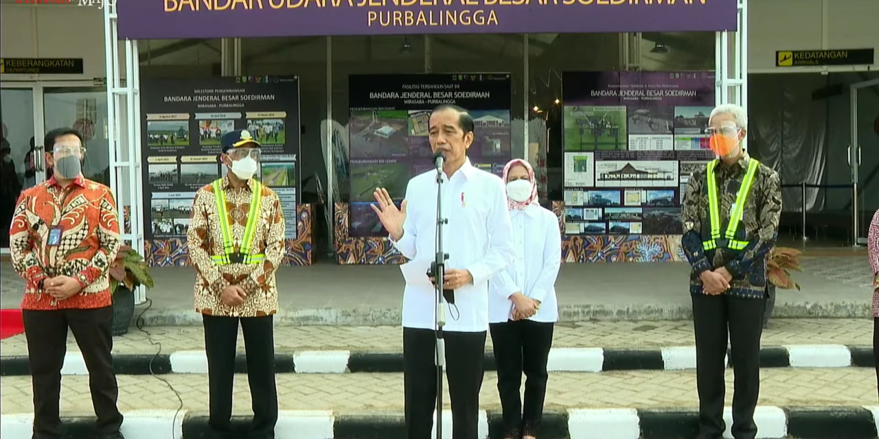 Presiden : Lebih Produktif Terminal Darurat Tapi Airport Jalan, Daripada Menunggu Terminal Jadi Baru Penerbangan Dimulai