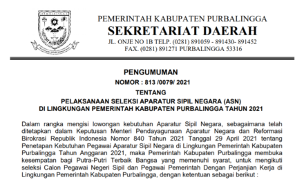 PENGUMUMAN!!! SELEKSI CPNS & PPPK DI LINGKUNGAN PEMERINTAH KABUPATEN PURBALINGGA TAHUN 2021