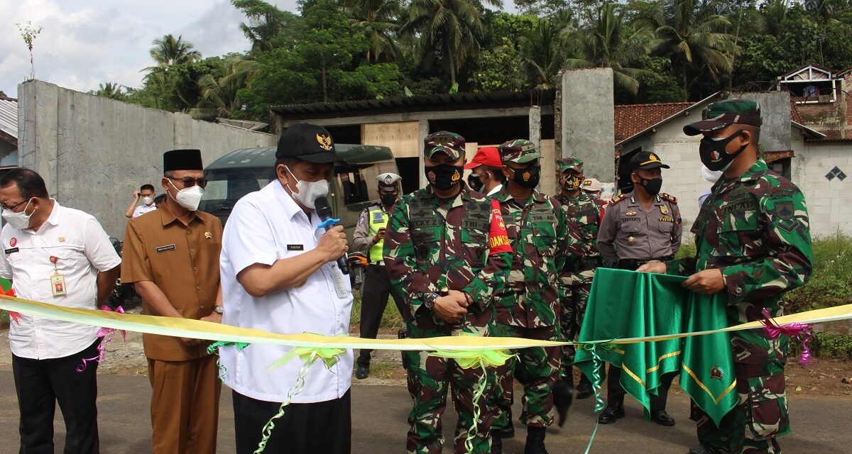 TMMD Sengkuyung Selesai, Wabup Sudono Resmikan Jaringan Induk Pipanisasi Air Desa Ponjen