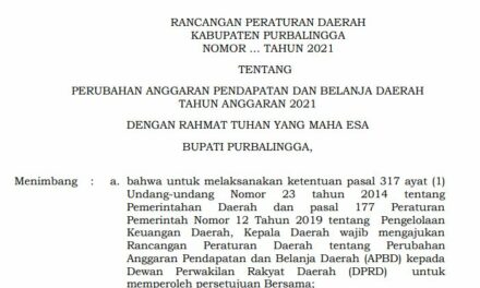 RAPERDA KABUPATEN PURBALINGGA APBD TAHUN 2021