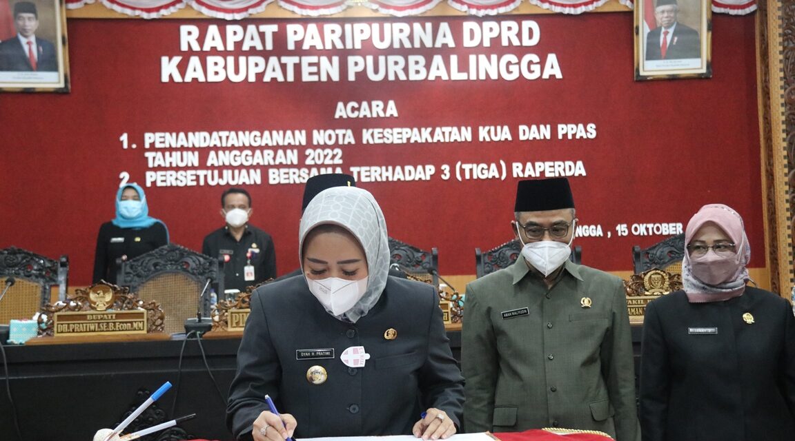 Pemkab dan DPRD Purbalingga Sepakat KUA PPAS TA 2022