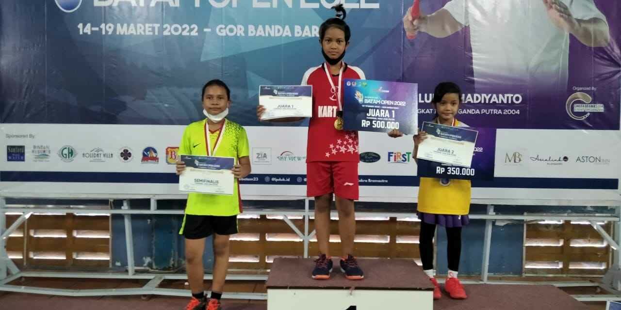 Masaya, Putri Purbalingga Sabet Juara Kejurnas Badminton Batam Open 2022