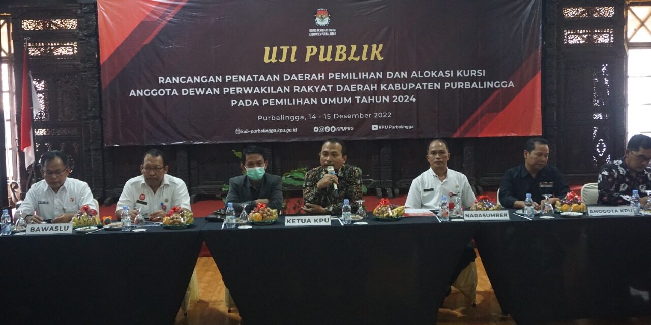 KPU Purbalingga Uji Publik Tiga Rancangan Dapil Pemilu 2024