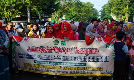 Jalan Sehat Moderasi Beragama Tutup Rangkaian Hari Amal Bhakti ke 77 Kemenag RI Kabupaten Purbalingga