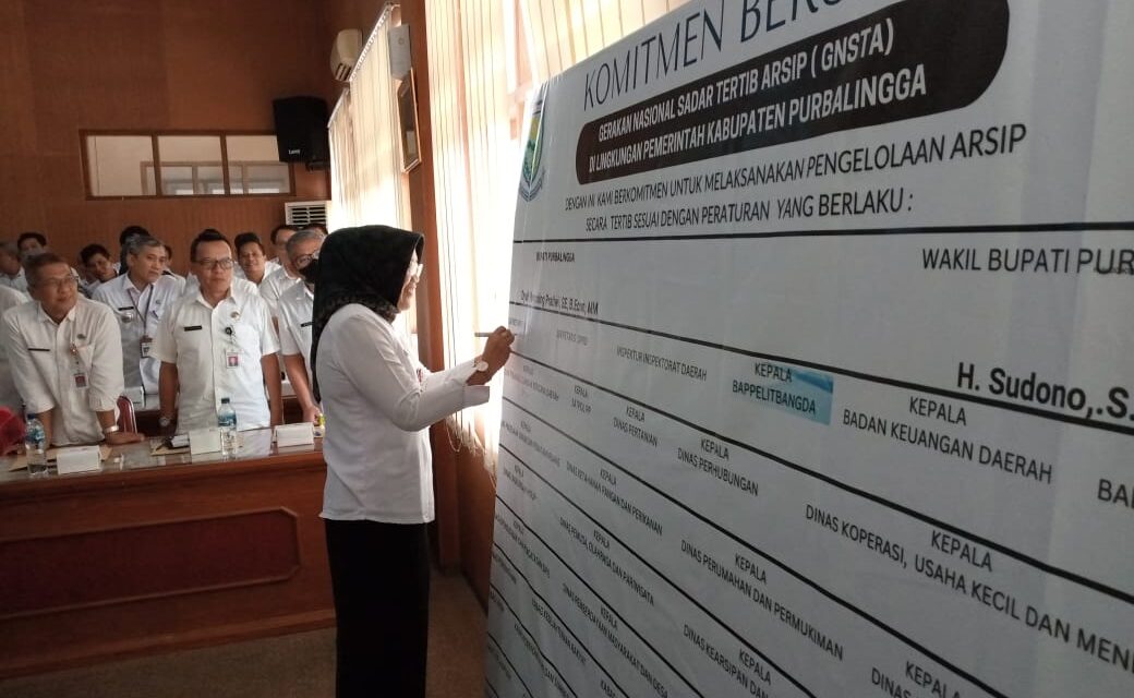 Dorong Tata Kelola Kearsipan, Dinarpus Purbalingga Canangkan Gerakan Nasional Sadar Tertib Arsip