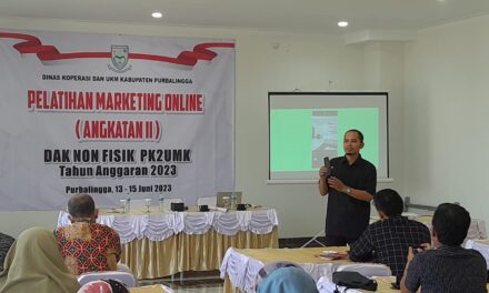 DONGKRAK PELAKU UMKM PEMKAB GELAR PELATIHAN MARKETING ONLINE