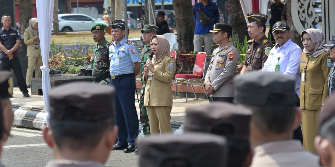 Hadiri Pelatihan Sispamkota Polres, Bupati Tiwi Berharap Pemilu 2024 Lancar dan Kondusif