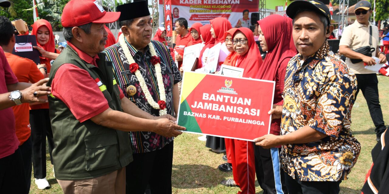 Germas di Kejobong, Wabup Sudono Ajak Desa Stimulasi Jamban Sehat Masyarakat