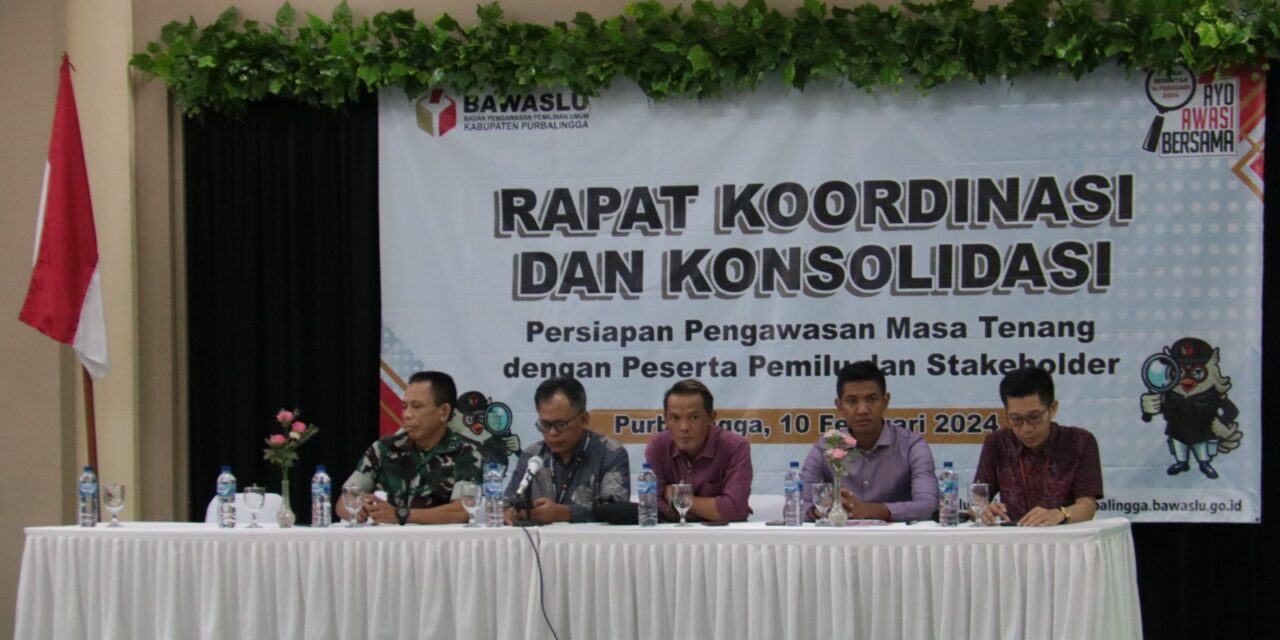 Persiapkan Hadapi Masa Tenang, Bawaslu Purbalingga Adakan Koordinasi Dan Konsolidasi Dengan Stakeholder