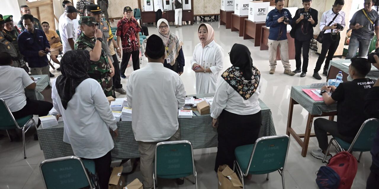 Pastikan Kelancaran Pemilu, Bupati, Wabup dan Forkopimda Monitoring ke TPS-TPS