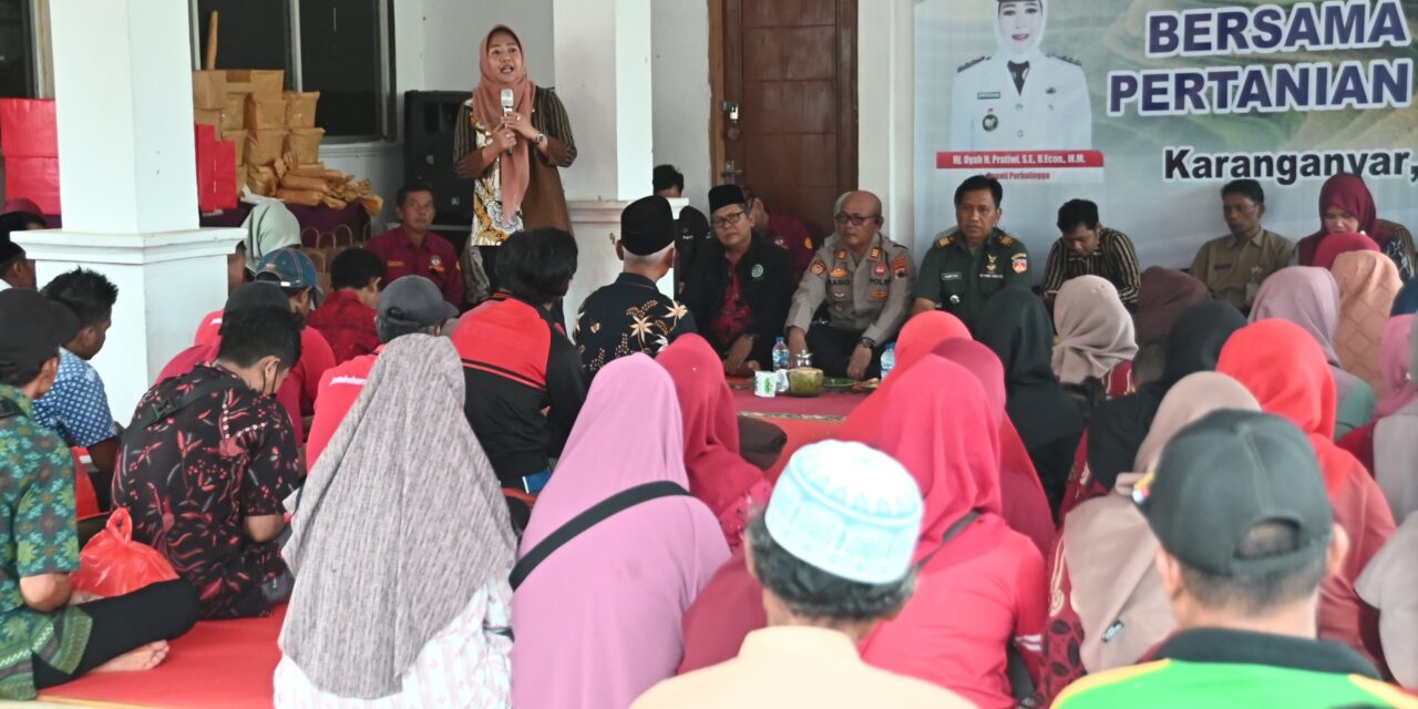 Pertanian Kecamatan Karanganyar Dapat Perhatian Khusus, Bupati Tiwi Prioritaskan Program Pompanisasi