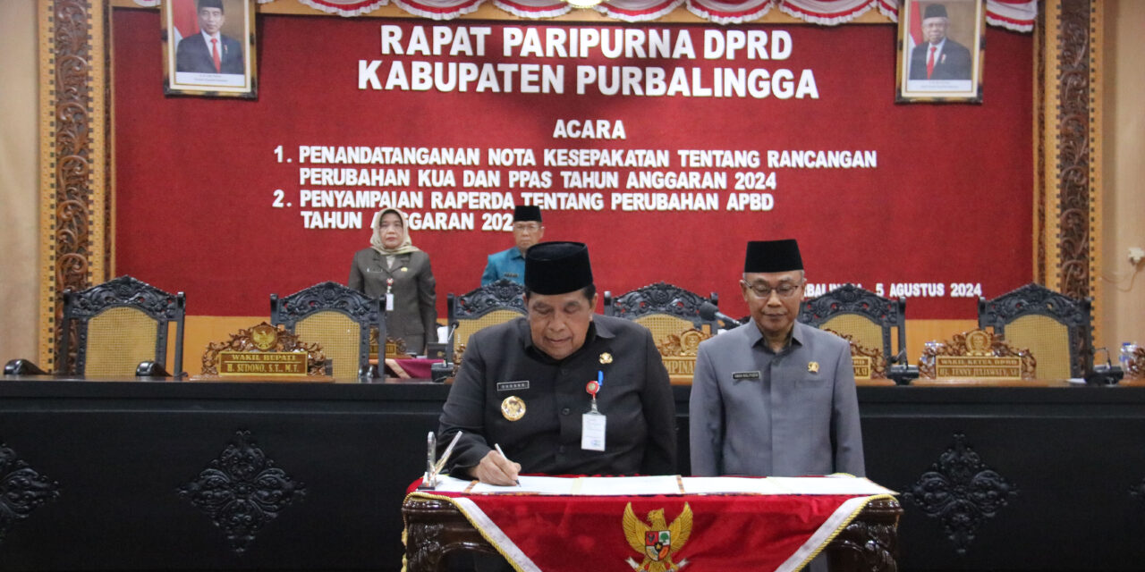 Pemkab dan DPRD Kabupaten Purbalingga Sepakati Bersama Perubahan KUA dan PPAS Tahun 2024