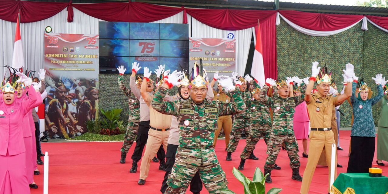 Mempererat Persatuan Melalui Pelestarian Budaya, Kodim 0702Purbalingga Gelar Lomba Tari Maumere