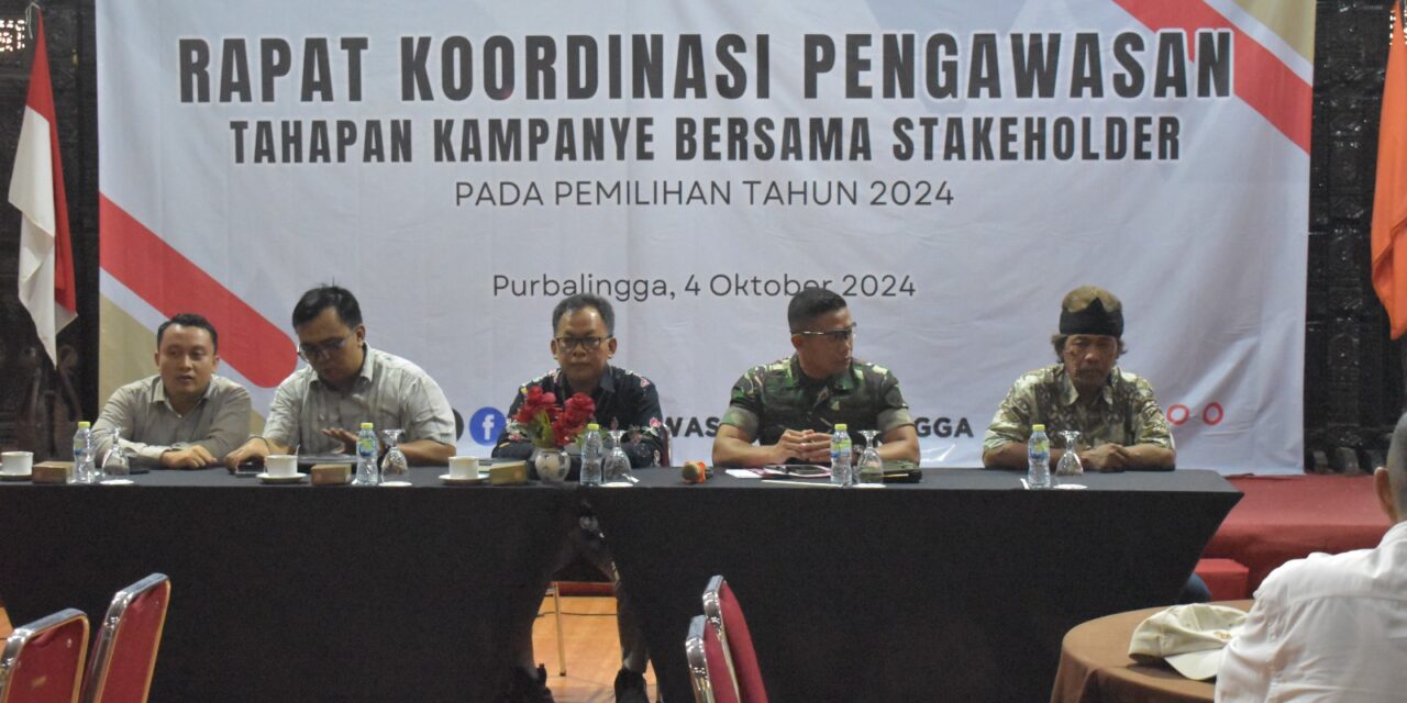 Bawaslu Purbalingga Gelar Rapat Koordinasi Pengawasan Tahapan Kampanye Pemilihan 2024