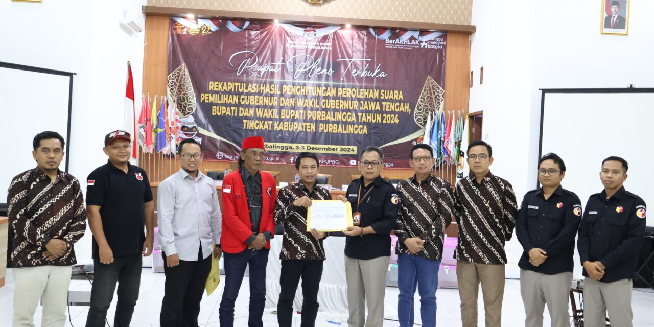 Resmi, KPU Purbalingga Umumkan Hasil Pilkada 2024