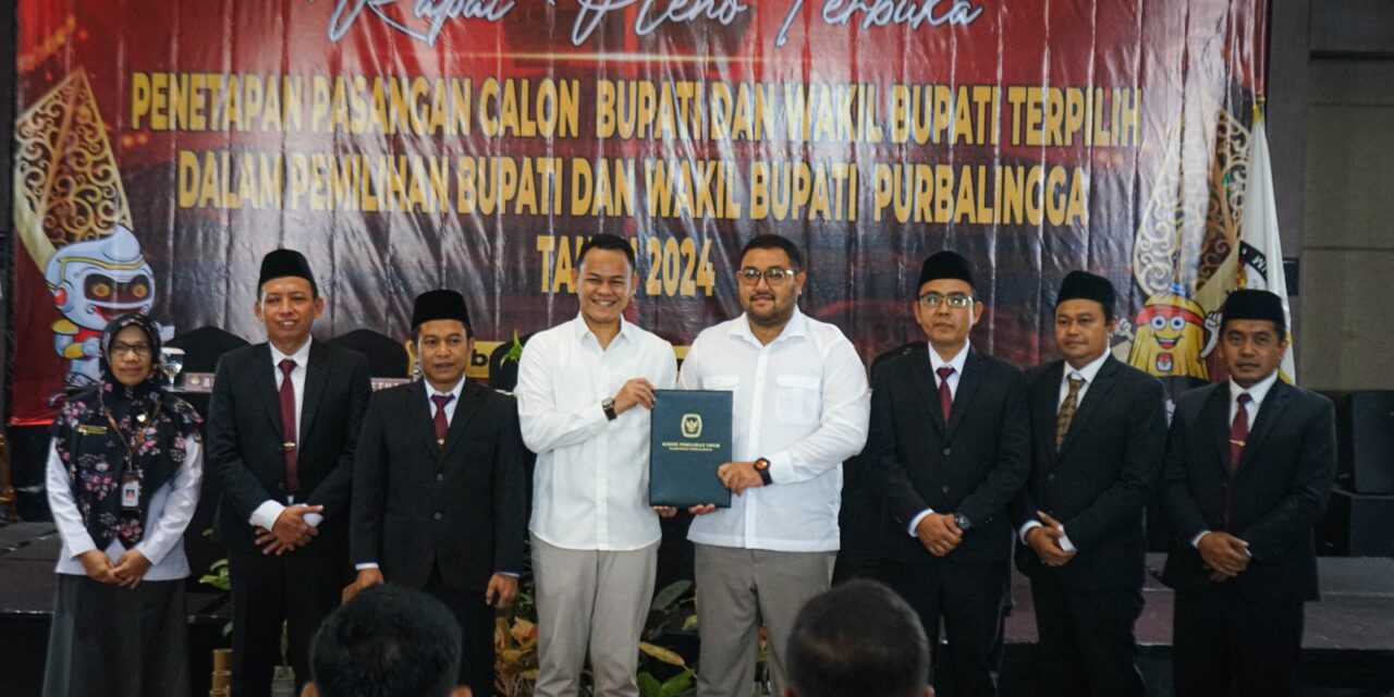 KPU Purbalingga Tetapkan Bupati-Wakil Bupati Purbalingga Terpilih Periode 2025-2030